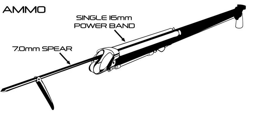 CLEARANCE MODEL TORELLI AMMO Speargun 90cm -1m